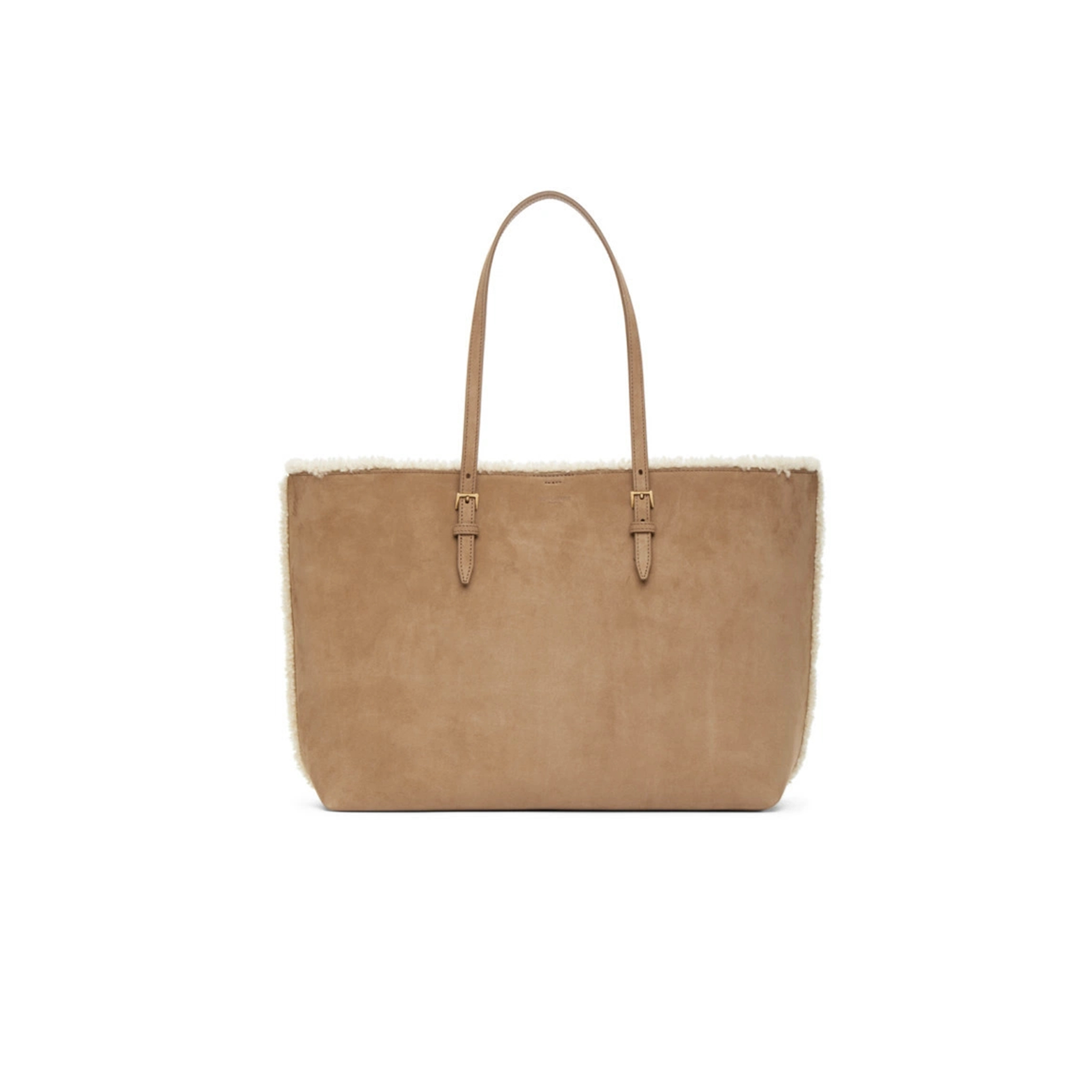 Y*L shopping tote bag in suede and shearling trim 394195 (38*28*13cm)